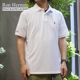 正規品・本物保証 新品 ロンハーマン Ron Herman x ポロ・ラルフローレン POLO RALPH LAUREN Classic Fit Polo Shirt ポロシャツ WHITE ホワイト メンズ 新作 TOPS