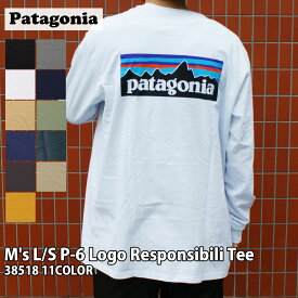 正規品・本物保証 新品 パタゴニア Patagonia M's L/S P-6 Logo Responsibili Tee ロングスリーブ P-6ロゴ レスポンシビリ 長袖Tシャツ 38518 アウトドア キャンプ 山 海 サーフ TOPS