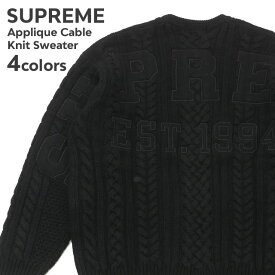 正規品・本物保証 新品 シュプリーム SUPREME Applique Cable Knit Sweater ニット セーター メンズ 新作 ストリート スケート スケーター TOPS