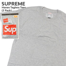 正規品・本物保証 新品 シュプリーム SUPREME x ヘインズ Hanes 24SS Tagless Tees (2Pack) Tシャツ 2枚セット メンズ レディース 2024SS 新作 ストリート スケート スケーター 半袖Tシャツ