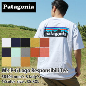 正規品・本物保証 [24SS新作追加] 新品 パタゴニア Patagonia M's P-6 Logo Responsibili Tee P-6ロゴ レスポンシビリ Tシャツ 38504 メンズ レディース アウトドア キャンプ 山 海 サーフィン ハイキング 山登り フェス 新作 半袖Tシャツ