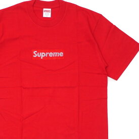 【数量限定特別価格】 新古品/未使用 シュプリーム Supreme 19SS 25th Anniversary Swarovski Box Logo Tee 25周年記念 スワロフスキー ボックスロゴ Tシャツ RED レッド メンズ Sサイズ 104002875033 (半袖Tシャツ)