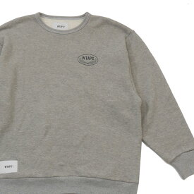 正規品・本物保証 ダブルタップス WTAPS 21AW ACADEMY CREW NECK クルーネック スウェット 212ATDT-CSM28 GRAY グレー メンズ Mサイズ 【中古】 2021AW (SWT/HOODY)