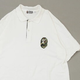 正規品・本物保証 ア ベイシング エイプ A BATHING APE HEAD S/S POLO ポロシャツ エイプヘッド メンズ 【中古】1ST CAMO ファーストカモ (TOPS)