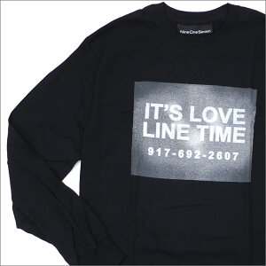 [Ԍ|Cg20{I] 917(iCZu)(Nine One Seven) Love Line Long Sleeve T-Shirt (TVc) BLACK 202-000933-131+yViz (TOPS)