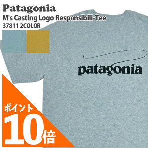 [Ԍ|Cg10{I] Vi p^SjA Patagonia Men's Casting Logo Responsibili Tee LXeBO S X|VreB[ TVc 37811 Y fB[X AEghA Lv T[t C R 