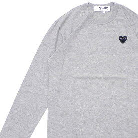 【月間優良ショップ7度受賞】 プレイ コムデギャルソン PLAY COMME des GARCONS MENS BLACK HEART WAPPEN L S TEE 長袖Tシャツ GRAY 200007985032 【新品】