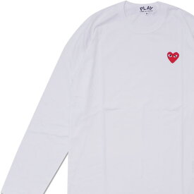 【月間優良ショップ7度受賞】 プレイ コムデギャルソン PLAY COMME des GARCONS MENS RED HEART WAPPEN LS TEE 長袖Tシャツ WHITE ホワイト 白 メンズ 【新品】 200007741040 ETN122