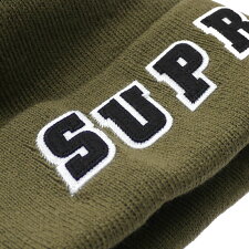 シュプリームSUPREME19SSFeltLogoBeanieビーニーニットキャップOLIVEオリーブメンズレディース【新品】2019SS253000493215