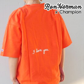 【月間優良ショップ7度受賞】 新品 ロンハーマン RHC Ron Herman x チャンピオン Champion I Love You Tee リバースウィーブ Tシャツ ORANGE オレンジ メンズ