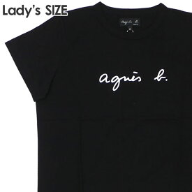 【月間優良ショップ7度受賞】 新品 アニエスベー agnes b. TS ロゴ Tシャツ BLACK ブラック 黒 レディース S137 ETA124