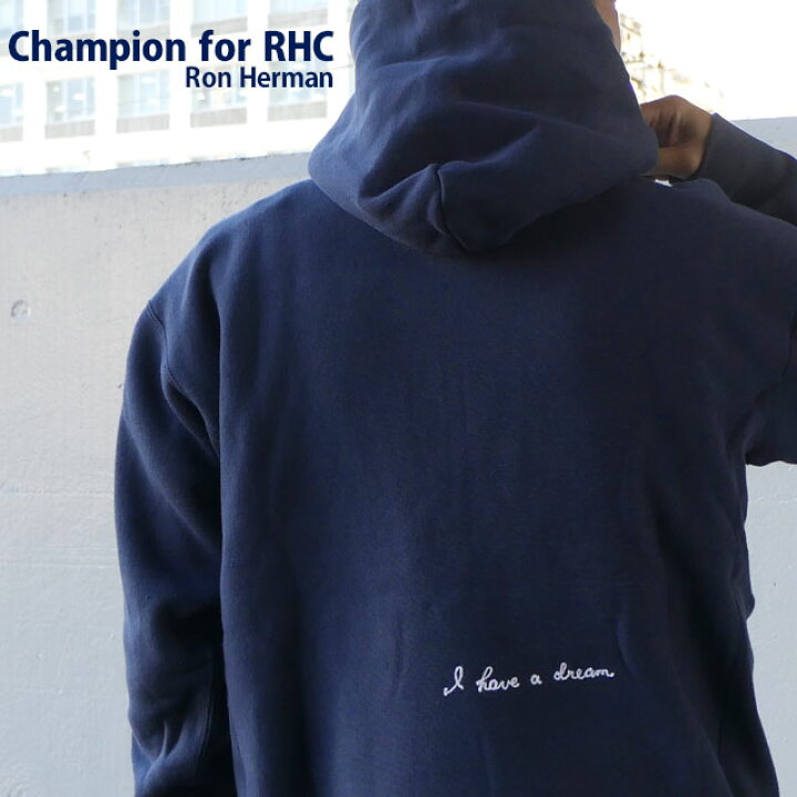 楽天市場 22年3月4月度 2ヶ月連続月間優良ショップ受賞 新品 ロンハーマン Rhc Ron Herman X チャンピオン Champion Navy ネイビー 紺 I Have A Dream Reverse Weave Hoodie リバースウィーブ フーディー スウェット パーカー メンズ 39ショップ Cliff Edge