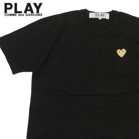 【月間優良ショップ7度受賞】 新品 プレイ コムデギャルソン PLAY COMME des GARCONS MENS GOLD HEART ONE POINT TEE Tシャツ BLACKxGOLD AX-T216-051 メンズ