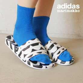 【数量限定特別価格】 新品 マリメッコ Marimekko x アディダス adidas ADILETTE W サンダル CBLACK/FTWWHT/TEREMA レディース