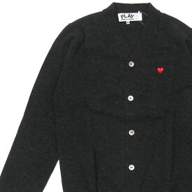 【月間優良ショップ7度受賞】 新品 プレイ コムデギャルソン PLAY COMME des GARCONS SMALL RED HEART WOOL CARDIGAN カーディガン CHARCOAL チャコール メンズ ETN122