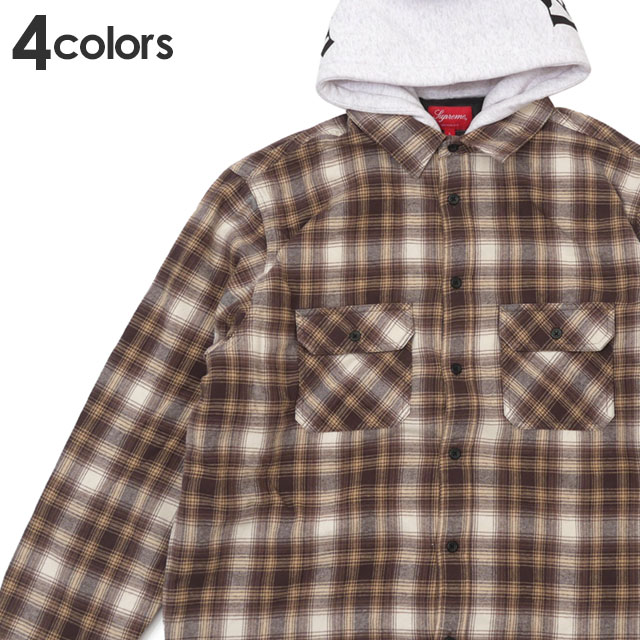 【2022年3月度 月間優良ショップ受賞】新品 シュプリーム SUPREME Hooded Flannel Zip Up Shirt フランネル  長袖シャツ メンズ 39ショップ | Cliff Edge