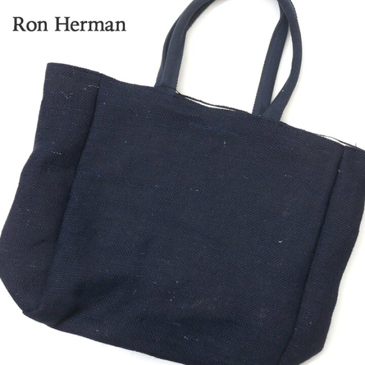 楽天市場 22年3月4月度 2ヶ月連続月間優良ショップ受賞 新品 ロンハーマン Ron Herman Jute Market Bag ジュート トートバッグ Navy ネイビー 紺 メンズ レディース 新作 39ショップ Cliff Edge