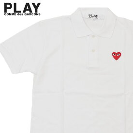 【月間優良ショップ7度受賞】 新品 プレイ コムデギャルソン PLAY COMME des GARCONS MENS RED HEART POLO SHIRT ポロシャツ WHITExRED メンズ 新作