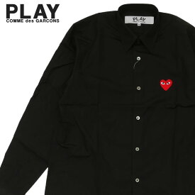 【月間優良ショップ7度受賞】 新品 プレイ コムデギャルソン PLAY COMME des GARCONS Red Heart L/S Shirt 長袖シャツ BLACK ブラック 黒 メンズ