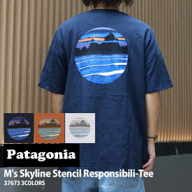 【月間優良ショップ7度受賞】 新品 パタゴニア Patagonia M's Skyline Stencil Responsibili Tee メンズ スカイライン ステンシル レスポンシビリティー Tシャツ 37673 メンズ レディース アウトドア キャンプ サーフ 新作