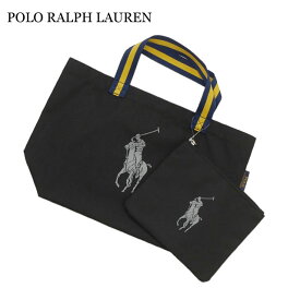 【月間優良ショップ7度受賞】 新品 ポロ ラルフローレン POLO RALPH LAUREN PONY Shopping Tote トートバッグ BLACK ブラック 黒 メンズ レディース