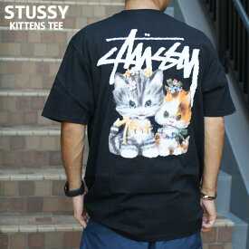 【月間優良ショップ7度受賞】 新品 ステューシー STUSSY KITTENS TEE Tシャツ BLACK ブラック メンズ 新作 JTZ-I スケート ストリート エイトボール ストックロゴ ストゥーシー スチューシー