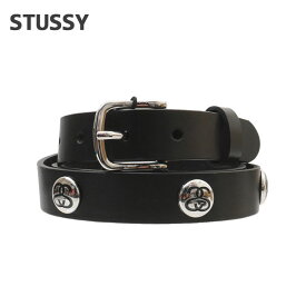 【月間優良ショップ7度受賞】 新品 ステューシー STUSSY SS LINK STUDDED BELT SSリンク バックル レザーベルト メンズ レディース 新作 スケート ストリート エイトボール ストックロゴ ストゥーシー スチューシー