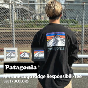 yԗDǃVbv 8x܁z Vi p^SjA Patagonia M's L/S Line Logo Ridge Responsibili Tee C S bW X|Vr TVc 38517 Y fB[X AEghA Lv V