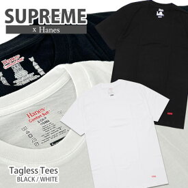 ＼2025年12月度 月間優良ショップ 受賞／ 新品 シュプリーム SUPREME x ヘインズ Hanes Tagless Tee クルーネック Tシャツ 単品 バラ売り インナー ロゴ トップス カットソー アンダーウェア ラッピング対応可 誕生日 記念日 プレゼント ギフト お祝い メンズ ETI003