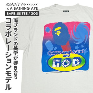 yԗDǃVbv 8x܁z Vi Zg }CP SAINT MICHAEL x GCv A BATHING APE SS TEE/SAINT TVc Be[WH BAPE Y fB[X V SM-HR1-0000-C35 SAINT Mxxxxxx V ETN133