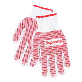【月間優良ショップ7度受賞】 シュプリーム SUPREME Grip Work Gloves 軍手 手袋 WHITExRED 290004612013 【新品】