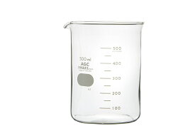 【AGC・IWAKI】 ビーカー　500ml型式：1000B500耐熱性　ガラス製　容器　アロマ用　手作りコスメ　本格派　理化 実験　検査 かわいい