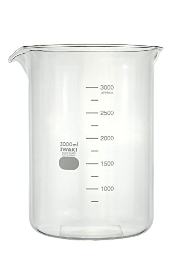 理系アイテム インテリアにも最適 AGC IWAKI ビーカー 3０００ｍｌ型式：1000BK3000耐熱性 ガラス製 容器 手作りコスメ アロマ用 かわいい 78%OFF 本格派 検査 実験 大きい おトク 理化