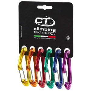 �N���C�~���O �e�N�m���W�[ �t���C �E�F�C�g �G���H �X�i�b�v �t�b�N 6�Z�b�g �i Multicolor �j | CLIMBING TECHNOLOGY Fly Weight Evo snap hook 6 piece set [t]
