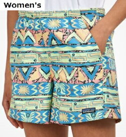 パタゴニア ウィメンズ バギーズ ショーツ 5インチ ( High Hopes Geo / Salamander Green ) | PATAGONIA Women's Baggies Shorts
