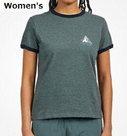 パタゴニア ウィメンズ シュイナード クレスト リンガー レスポンシビリティー ( Nouveau Green ) | PATAGONIA Women's Chouinard Crest Ringer Responsibili-Tee