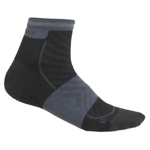 �A�C�X�u���[�J�[ �����m ����+ �E���g�����C�g �~�j �\�b�N�X ���f�B�[�X �i Black / Graphite �j | ICEBREAKER Merino Run+ Ultralight Mini socks Women [t]