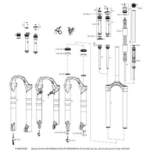 ROCKSHOX XC32 26´´/29´´ 80 mm Solo Air Left Spring�̓����\�� �i Black/Silver �j [t]