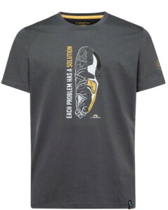 �X�|���e�B�o �\�����[�V���� T�V���c �����Y �N���C�~���O �o�R ( Carbon/Yellow ) | La Sportiva Solution T-Shirt M [o]