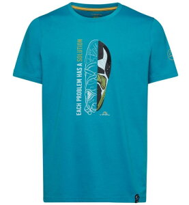 �X�|���e�B�o �\�����[�V���� T�V���c �����Y �N���C�~���O �o�R ( Tropic Blue ) | La Sportiva Solution T-Shirt M [o]