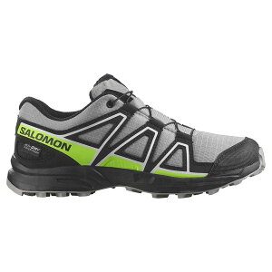 T Xs[hNX WP WjA nCLO V[Y i Alloy/Black/GreenGecko j | SALOMON Speedcross WP Junior hiking shoes [t]