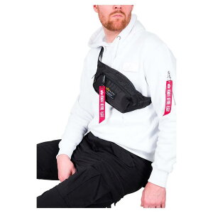 �A���t�@ �C���_�X�g���[�Y �N���[ �E�G�X�g �o�b�O �i Black �j | ALPHA INDUSTRIES Crew waist bag [t]