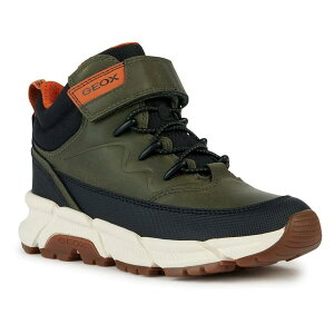 �W�F�I�b�N�X �t���L�V�p�[ �v���X �G�[�r�[ �W���j�A �u�[�e�B�[ �i Military / Orange �j | GEOX Flexyper Plus Ab Junior Booties [t]