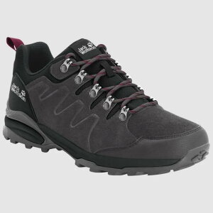 �W���b�N�E���t�X�L�� �V���[�Y ���t�W�I �e�L�T�|�[�� ���[ �n�C�L���O �V���[�Y �i GreyDark/Violet �j | JACK WOLFSKIN Shoes Refugio Texapore Low hiking shoes [t]