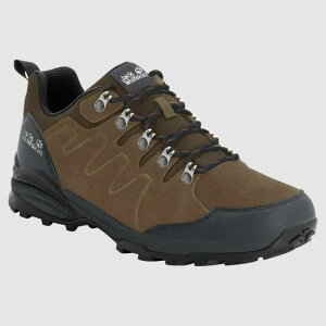 �W���b�N�E���t�X�L�� �V���[�Y ���t�W�I �e�L�T�|�[�� ���[ �n�C�L���O �V���[�Y �i Brown/Grey �j | JACK WOLFSKIN Shoes Refugio Texapore Low hiking shoes [t]