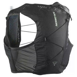 �T������ �A�N�e�B�u �X�L�� 4L �Z�b�g �n�C�h���[�V�����x�X�g �i Black/Metal �j | SALOMON Active Skin 4L Set Hydration Vest [t]