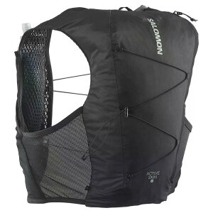�T������ �A�N�e�B�u �X�L�� 8L �Z�b�g �n�C�h���[�V�����x�X�g �i Black/Metal �j | SALOMON Active Skin 8L Set Hydration Vest [t]