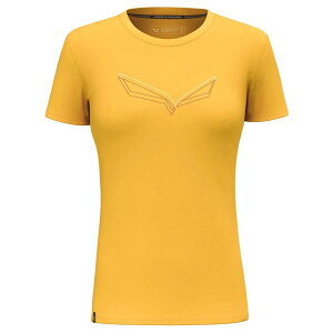 �T���� �s���A �C�[�O�� �t���[�� �h���C �V���[�g �X���[�u T�V���c�@���f�B�[�X �i Gold Melange �j | SALEWA Pure Eagle Frame Dry short sleeve T-shirt [t]