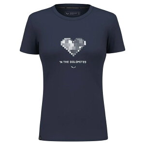 �T���� �s���A �n�[�g �h���C �V���[�g �X���[�u T�V���c�@���f�B�[�X �i Navy Blazer �j | SALEWA Pure Heart Dry short sleeve T-shirt [t]
