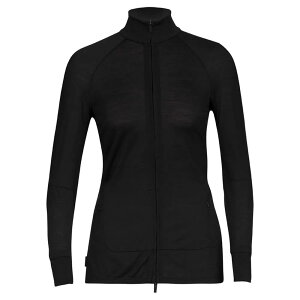 �A�C�X�u���[�J�[ �]�[�� �j�b�g �W�b�v �X�E�F�b�g�V���c ���f�B�[�X �i Black �j | ICEBREAKER Zone Knit Zip sweatshirt Women [t]